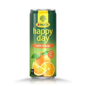 Happy Day Pomaranč 100% 0,33 L - plech